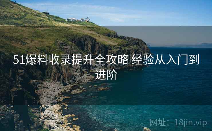 51爆料收录提升全攻略 经验从入门到进阶