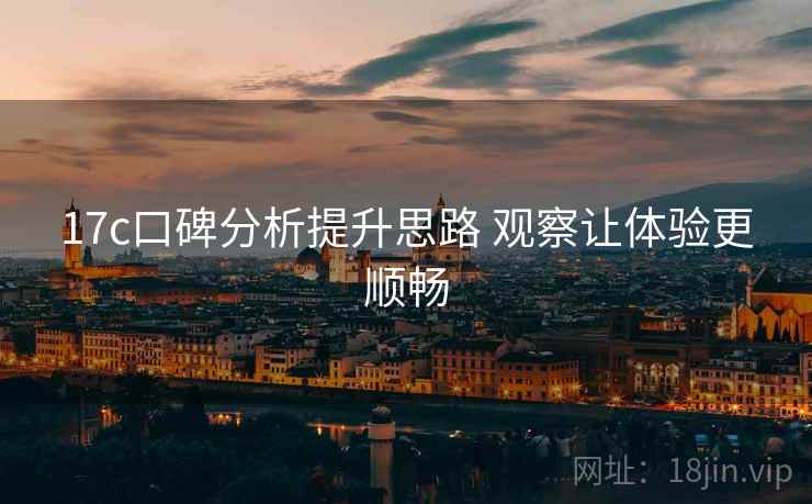 17c口碑分析提升思路 观察让体验更顺畅