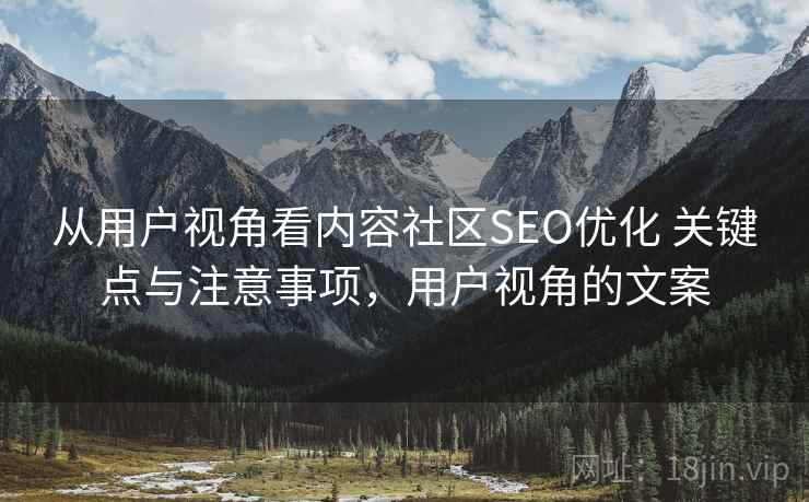 从用户视角看内容社区SEO优化 关键点与注意事项，用户视角的文案