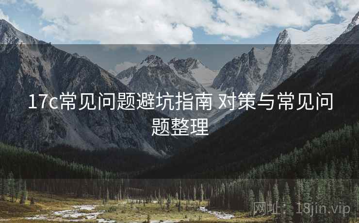 17c常见问题避坑指南 对策与常见问题整理